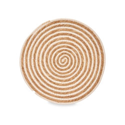 ESPARTO TABLE MAT WHITE FABRIC CENTER 35CM