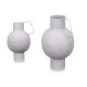 VASE CONVEXE EN ACIER GRIS PASTEL