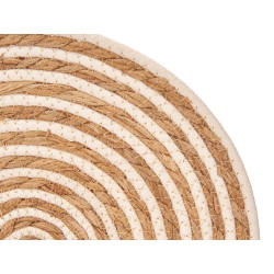 ESPARTO TABLE MAT WHITE FABRIC CENTER 35CM