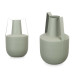 VASE ACIER DOUBLE ANSE VERT PASTEL
