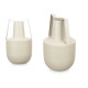 VASE ACIER DOUBLE ANSE COULEUR CRÈME PASTEL