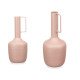 VASE ACIER ANSE RECTANGULAIRE COULEUR SABLE PASTEL