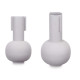 VASE ACIER FORME GRIS PASTEL