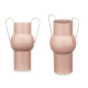 VASE CONVEXE EN ACIER COULEUR SABLE PASTEL MOYEN