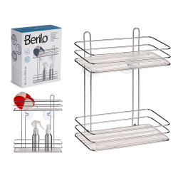 ETAGERE 2 HAUTEUR CHROME TRANSPARENT