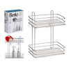 SHELF 2 TRANSPARENT CHROME HEIGHT