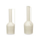 VASE HAUT EN ACIER  COULEUR CRÈME PASTEL