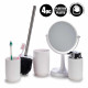 SET 4 PIECES ARTICLES DE BAIN BLANC