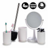 SET 4 PEZZI ARTICOLI DA BAGNO BIANCO