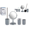 SET 4 PIECES ARTICLES DE BAIN GRIS