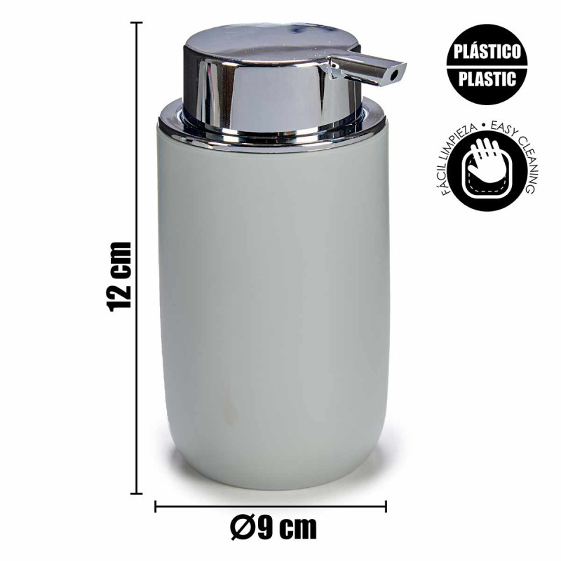 SET 4 PIECES ARTICLES DE BAIN GRIS