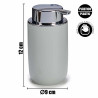 SET 4 PIECES ARTICLES DE BAIN GRIS