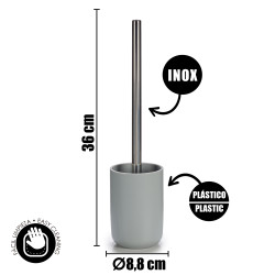 SET 4 PIECES ARTICLES DE BAIN GRIS