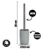 SET 4 PIECES ARTICLES DE BAIN GRIS