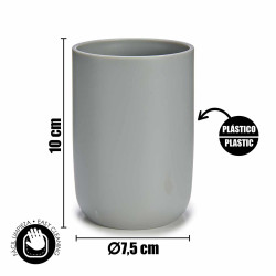 SET 4 PIECES ARTICLES DE BAIN GRIS