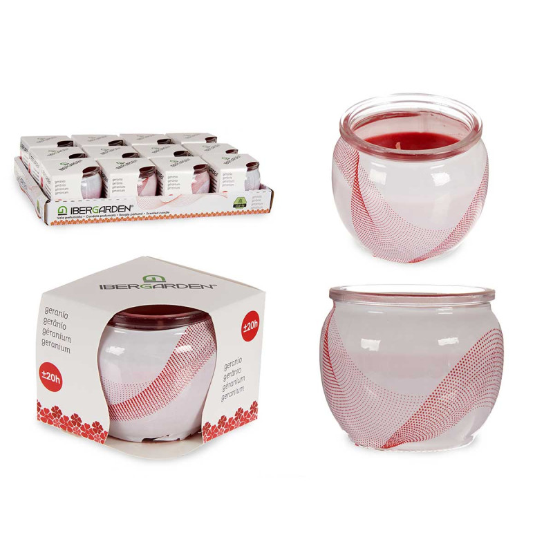 CANDELE AROMATICHE GERANEO BARATTOLO VETRO