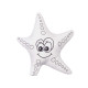 PELUCHE À COLORIER ÉTOILE DE MER 23CM