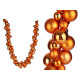 GHIRLANDA 130 PALLE 5CM ARANCIONE MATE BRILLANTE