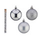 SET 12 PALLA PVC 5CM ARGENTO 