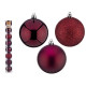 SET 8 BOULE PVC 7CM BORDEAUX