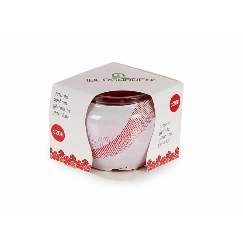 CANDELE AROMATICHE GERANEO BARATTOLO VETRO