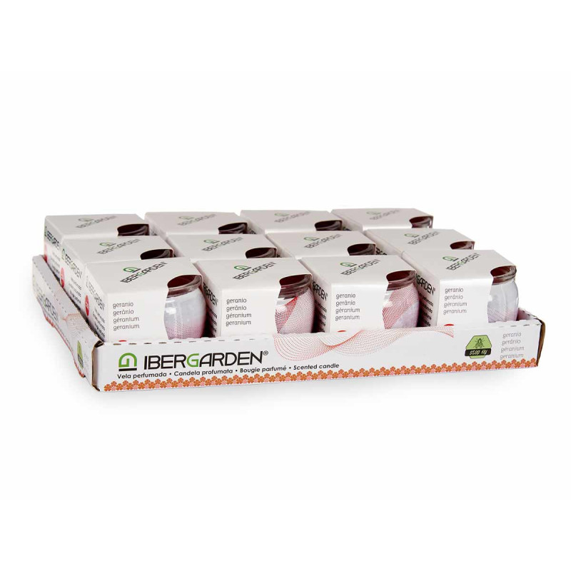 VELA AROMATICA GERANIO TARRO VIDRIO