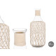 BOUTEILLE EN VERRE AVEC CORDE BLANCHE GRAND