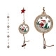 GHIRLANDA NATALE LEGNO PALLE BABBO NATALE110CM