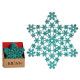ADDOBBO ALBERO NATALE STELLA GRANDE VERDE MENTA