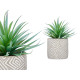 PLANT LEAF TIP IN GREY POT