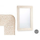 MIROIR 60 X 90 CM FEUILLES NATUREL BLANC