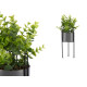 PLANTA FOLHA EUCALIPTO BASE METAL CINZENTA 