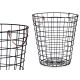 BLACK STEEL BASKET WITH BRASS HANDLE