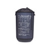 40L PLASTIC LAUNDRY BASKET WITH FABRIC CLOSURE