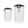 40L PLASTIC LAUNDRY BASKET WITH FABRIC CLOSURE 