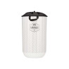 40L PLASTIC LAUNDRY BASKET WITH FABRIC CLOSURE 