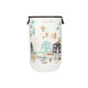 40L PLASTIC LAUNDRY BASKET WITH FABRIC CLOSURE