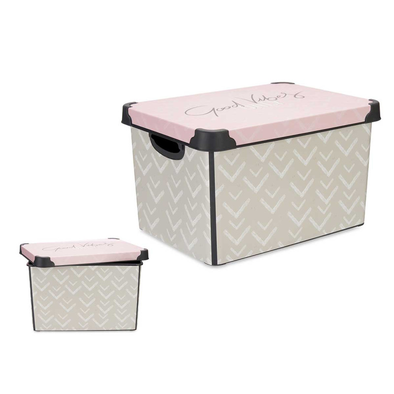 17L VIBES PLASTIC BOX WITH HANDLE
