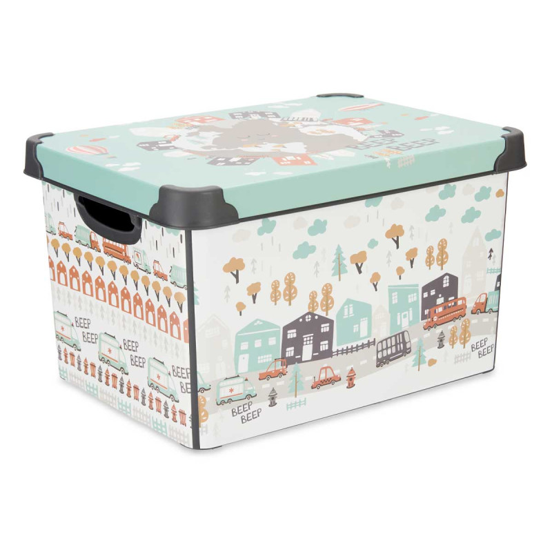 17L ROAD PLASTIC BOX WITH HANDLE