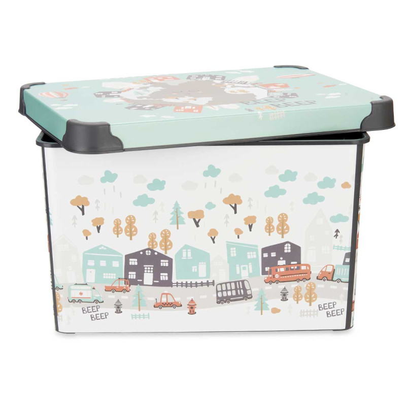 17L ROAD PLASTIC BOX WITH HANDLE