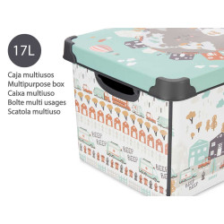 17L ROAD PLASTIC BOX WITH HANDLE