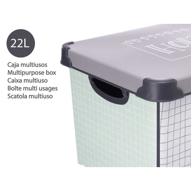 CAIXA PLÁSTICO 22L HOME COM PEGA