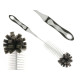 BOTTLE CLEANING BRUSH WITH GREY SILICONE HANDLE