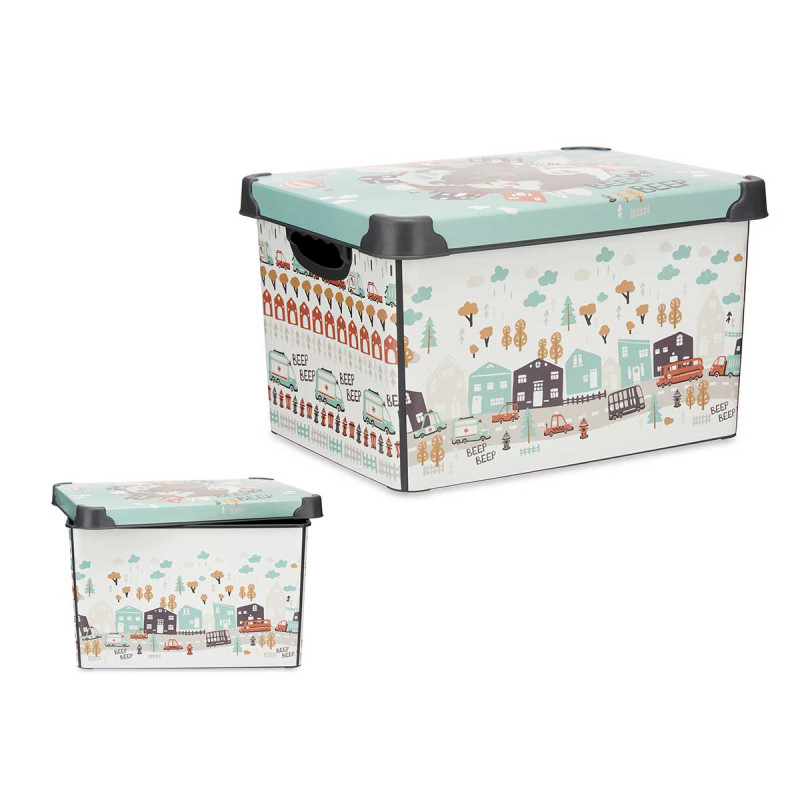 22L ROAD PLASTIC BOX WITH HANDLE