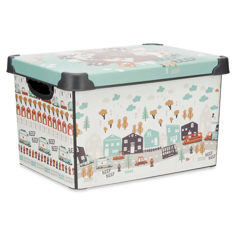 22L ROAD PLASTIC BOX WITH HANDLE