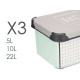SET 3 PZS HOME PLASTIC BOXES