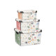 SET 3 PZS MEMORIES PLASTIC BOXES