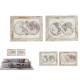 TABLEAU MAPPEMONDE  69,5 X 88,5CM SET 2