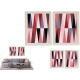 TABLEAU FORME GEOMETRIQUE ROSE 61X81CM SET 2 