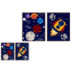 TABLEAU ENFANTS UNIVERS 40X50CM SET 2 